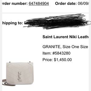 Saint Laurent Nikki Bag